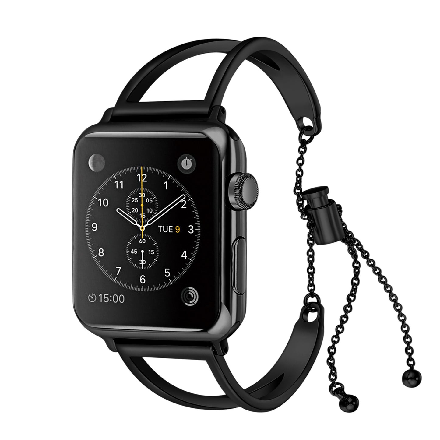 Compatible con Apple, correas ajustables de acero inoxidable para el reloj / serie iWatch 3 2 1 (38 mm/42 mm)