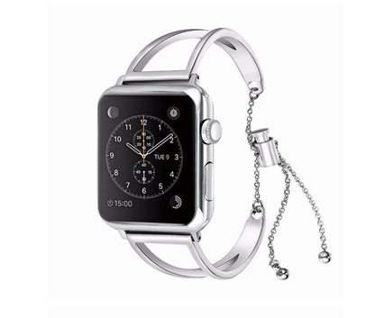 Compatible con Apple, correas ajustables de acero inoxidable para el reloj / serie iWatch 3 2 1 (38 mm/42 mm)