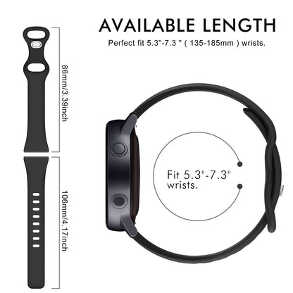 Correa Para Samsung Galaxy Watch 4 40mm 44mm / Galaxy Watch 5 / Active 2 40mm 44mm/Galaxy Watch 3 41mm, 20mm Correa De Silicona Suave Y Delgada Para Amazfit GTS 4